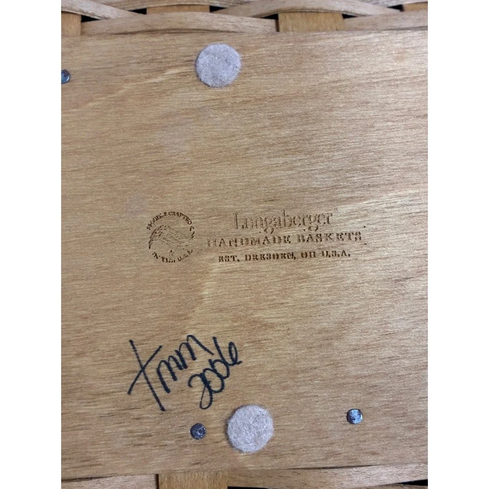Longaberger 2006 Christmas Collection Natures Garland‎ Basket Wood Lid Liner USA